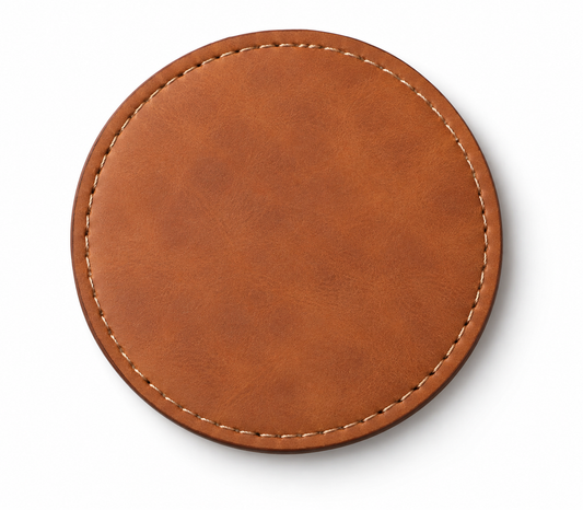 Brown Leather-Textured Coaster